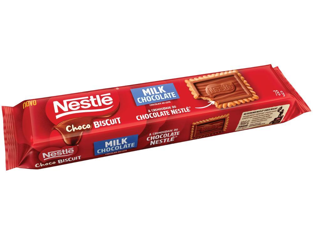 Biscoito de Maisena Coberto com Chocolate ao Leite Choco Biscuit Nestlé 78g - 1