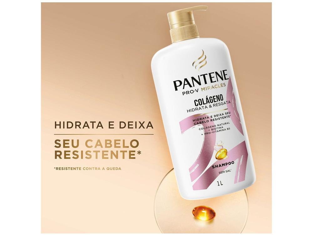 Shampoo de Nutrição Pantene Pro-V Miracles Colágeno Hidrata & Resgata 1L - 3