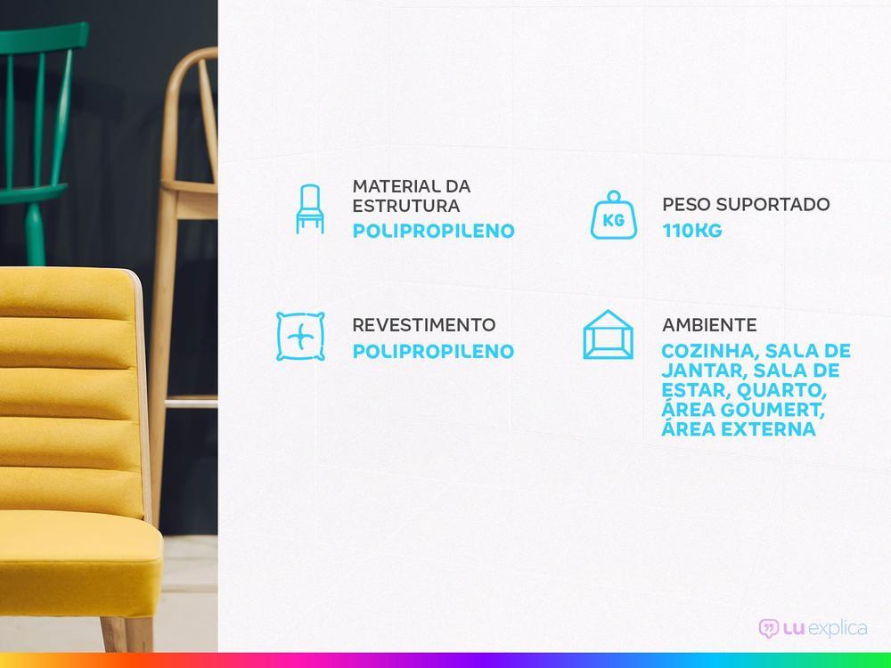 Jogo de Cadeiras de Polipropileno Empório Tiffany Eames Arm 4 Peças - 2