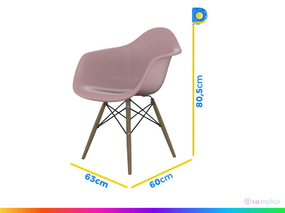Jogo de Cadeiras de Polipropileno Empório Tiffany Eames Arm 4 Peças - 6
