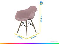 Jogo de Cadeiras de Polipropileno Empório Tiffany Eames Arm 4 Peças - 6