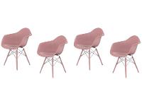 Jogo de Cadeiras de Polipropileno Empório Tiffany Design Arm 4 Unidades - 1