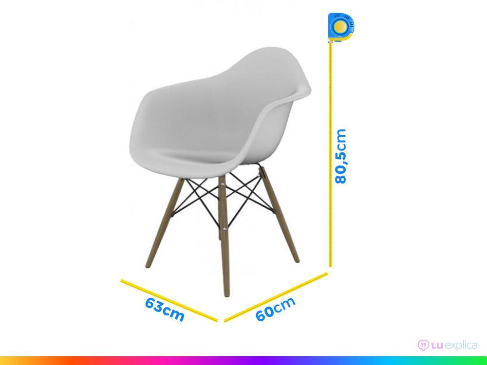Jogo de Cadeiras de Polipropileno Empório Tiffany Eames Arm 4 Peças - 6