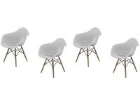 Jogo de Cadeiras de Polipropileno Empório Tiffany Eames Arm 4 Peças - 1