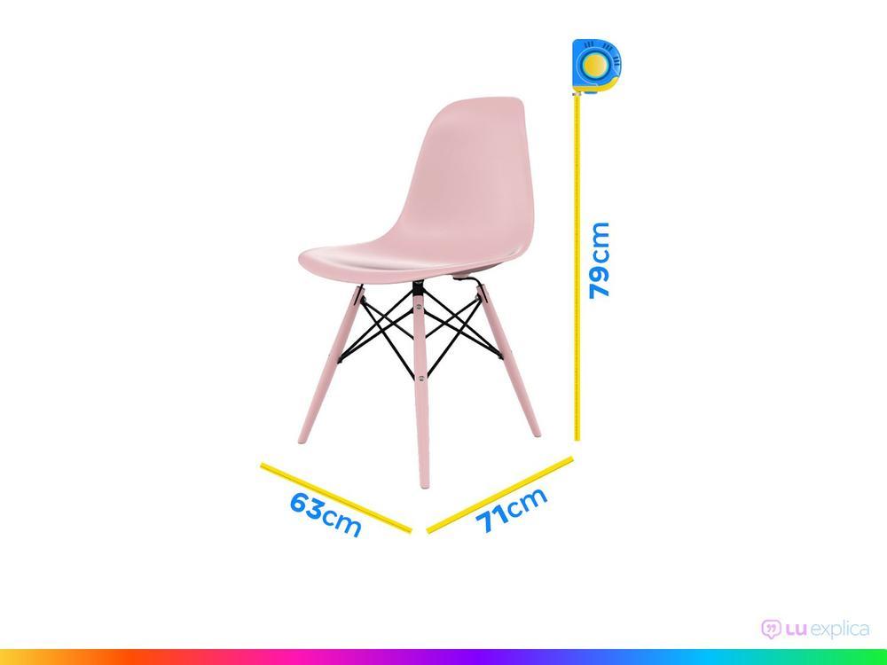 Jogo de Cadeira de Polipropileno Empório Tiffany Eames DSW-INJ 4 Peças - 6