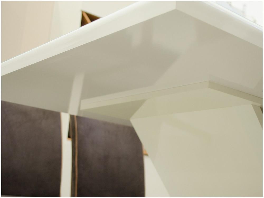 Mesa de Jantar 6 Lugares Retangular Tampo de Vidro - 6