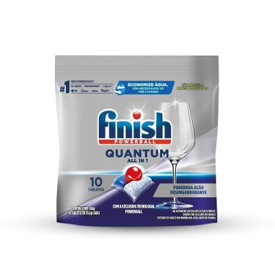 Detergente para Lava Louças em Tabletes Finish Quantum All in 1 10 unidades