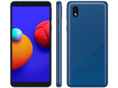 Smartphone Samsung Galaxy A01 Core 32GB Azul Processador Quad-Core 2GB RAM Câm.8MP + Selfie 5MP
