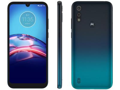 Smartphone Motorola Moto E6S 64GB Azul Navy 4G Octa-Core 4GB RAM 6,1” Câm. Dupla + Selfie 5MP