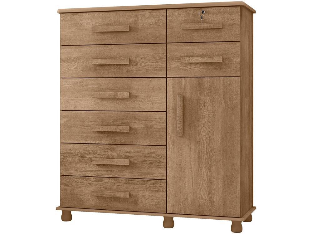 Cômoda Sapateira 1 Porta 8 Gavetas Móveis Lanza - 1