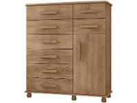 Cômoda Sapateira 1 Porta 8 Gavetas Móveis Lanza - 1