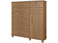 Cômoda Sapateira 1 Porta 8 Gavetas Móveis Lanza - 2