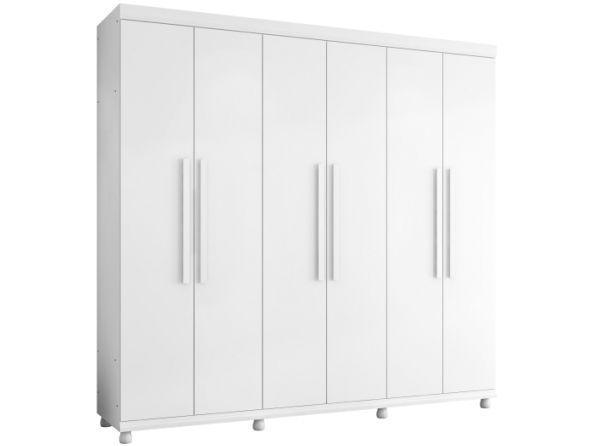 Guarda-roupa Casal 6 Portas 3 Gavetas Móveis Lanza - 1