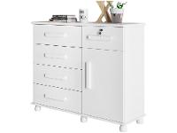 Cômoda Sapateira 1 Porta 5 Gavetas Móveis Lanza - 1