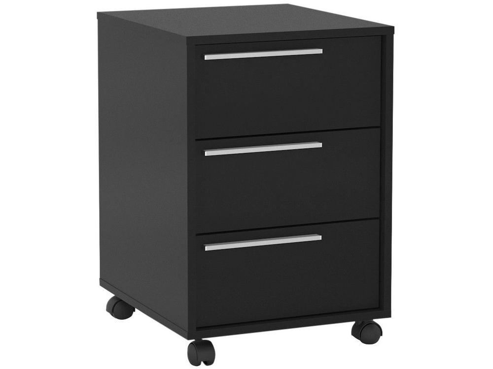 Gaveteiro com Rodinhas 3 Gavetas Politorno Maia - 1