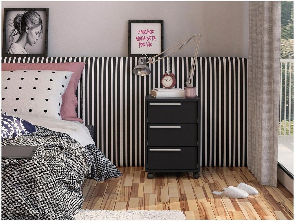 Gaveteiro com Rodinhas 3 Gavetas Politorno Maia - 2