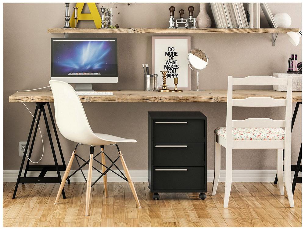 Gaveteiro com Rodinhas 3 Gavetas Politorno Maia - 6