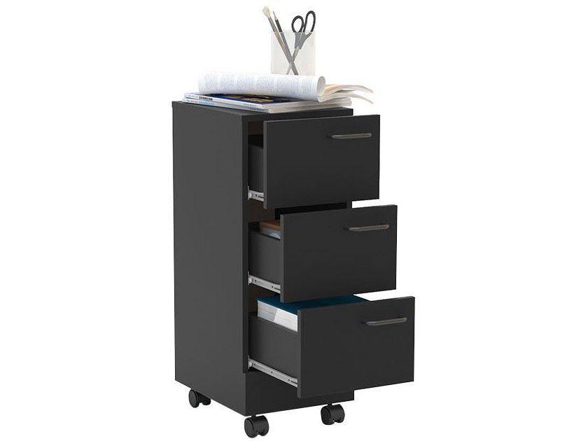 Gaveteiro Escritório 3 Gavetas Politorno - 5