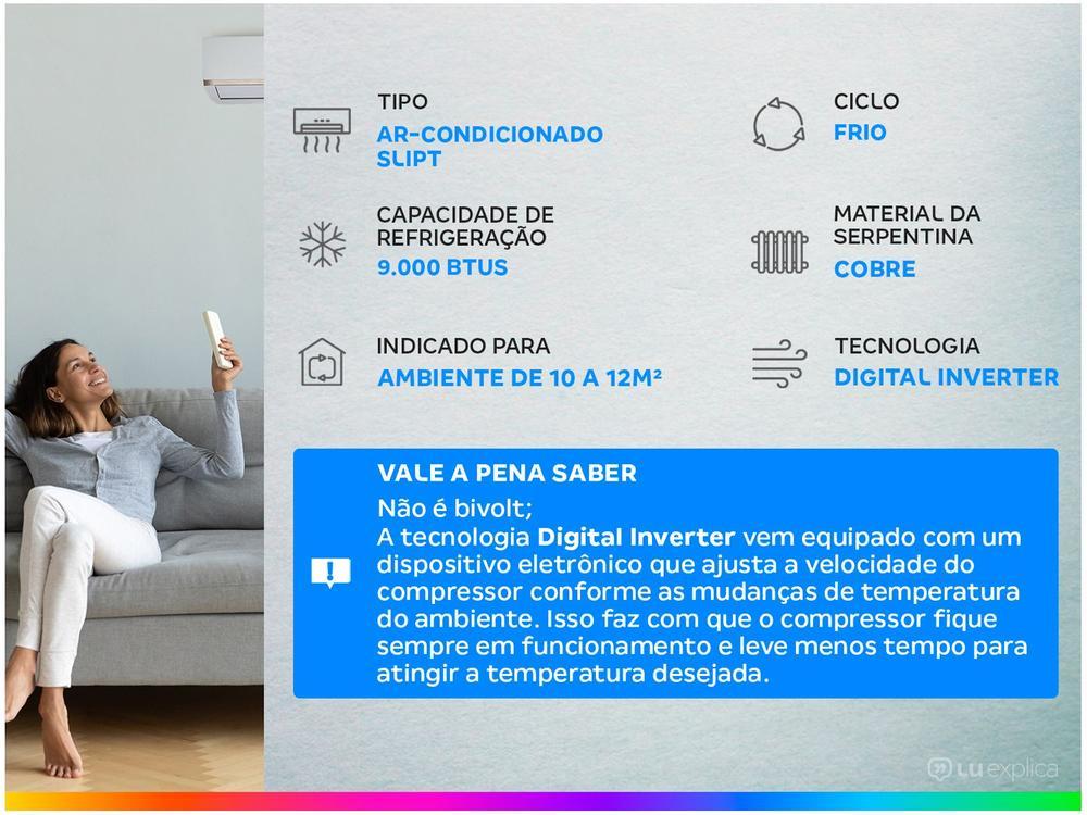 Ar-condicionado Split Agratto Digital Inverter 9.000 BTUs Frio Liv Top LCST9F-02I - 2