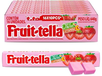 Bala Fruittella Morango com Vitamina C e Suco de