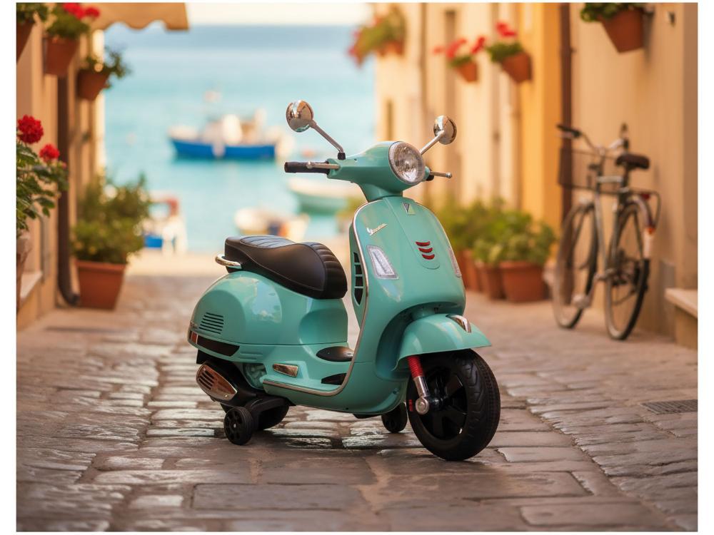 Moto Elétrica Infantil 12V Vespa Bandeirante  - 4