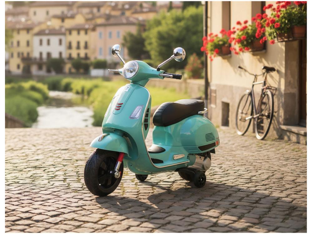 Moto Elétrica Infantil 12V Vespa Bandeirante  - 5