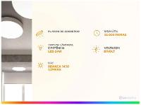 Plafon LED de Sobrepor Quadrado 24W Elgin Downlight Branco - 2