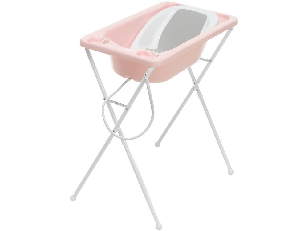 Banheira de Bebê com suporte Dobrável Galzerano Acqua Trio Rosa 20L - 9