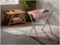 Banheira de Bebê com suporte Dobrável Galzerano Acqua Trio Rosa 20L - 2