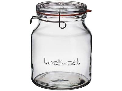 Pote de Vidro Hermético Luigi Bormioli com Tampa - Cilíndrico 2L Lock Eat Handy