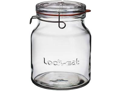 Pote de Vidro Hermético Luigi Bormioli com Tampa - Cilíndrico 2L Lock Eat Handy