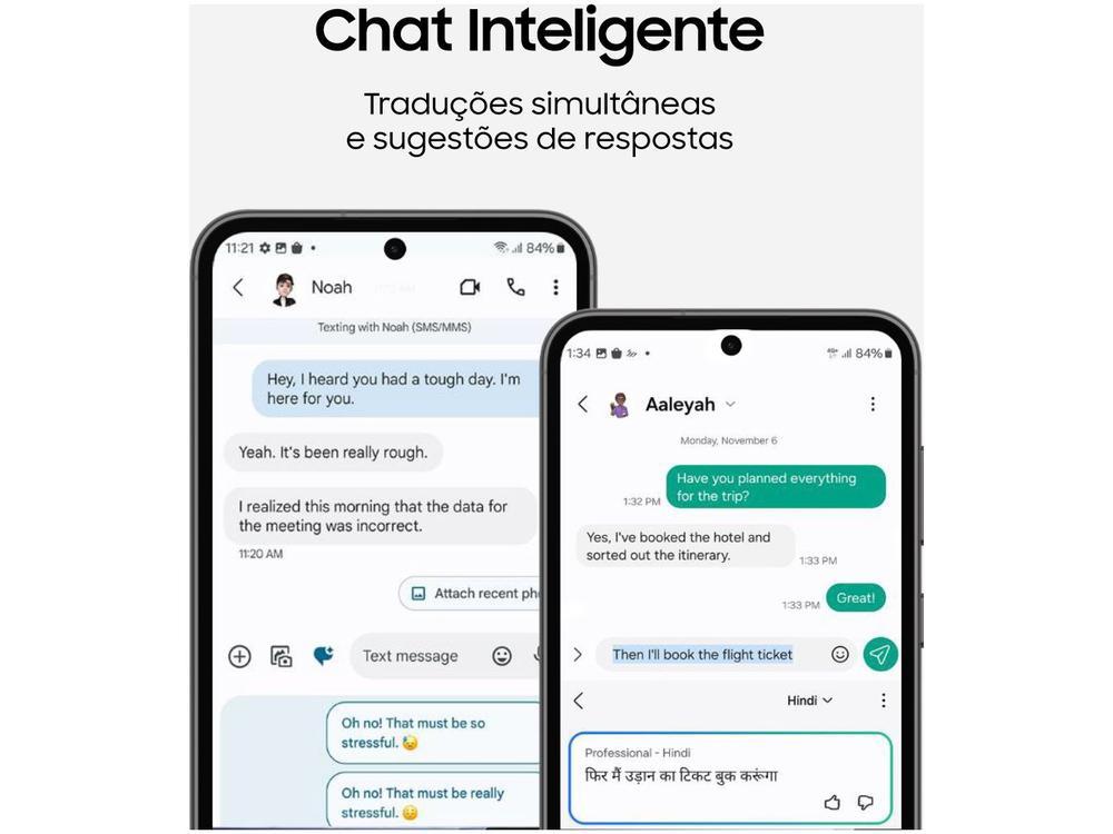 Smartphone Samsung Galaxy S23+ 256GB Creme 5G 8GB RAM 6,6” Câm. Tripla + Selfie 12MP - 8
