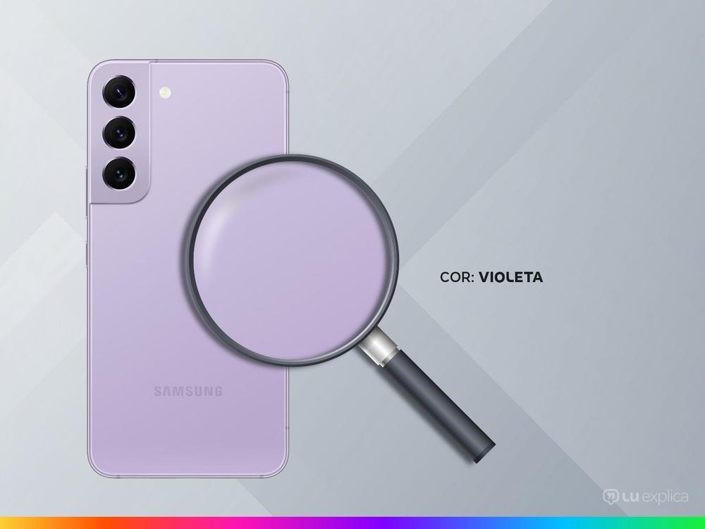 Smartphone Samsung Galaxy S22 128GB Violeta 5G Octa-Core 8GB 6,1" RAM Câm. Tripla + Selfie 10MP Dual Chip - 3