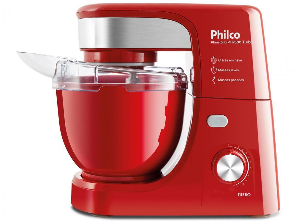 Batedeira Planetária Philco Vermelha 500W PHP500 Turbo 11 Velocidades - 2