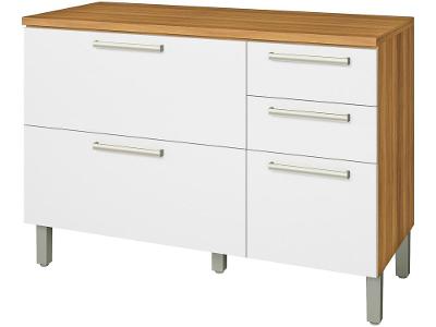 Balcão de Cozinha com Tampo para Pia Nesher 100% MDF 2 Portas 3 Gavetas Dama