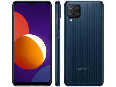 Smartphone Samsung Galaxy M12 64GB Preto 4G - 4GB RAM Tela 6,5” Câm. Quádrupla + Selfie 8M