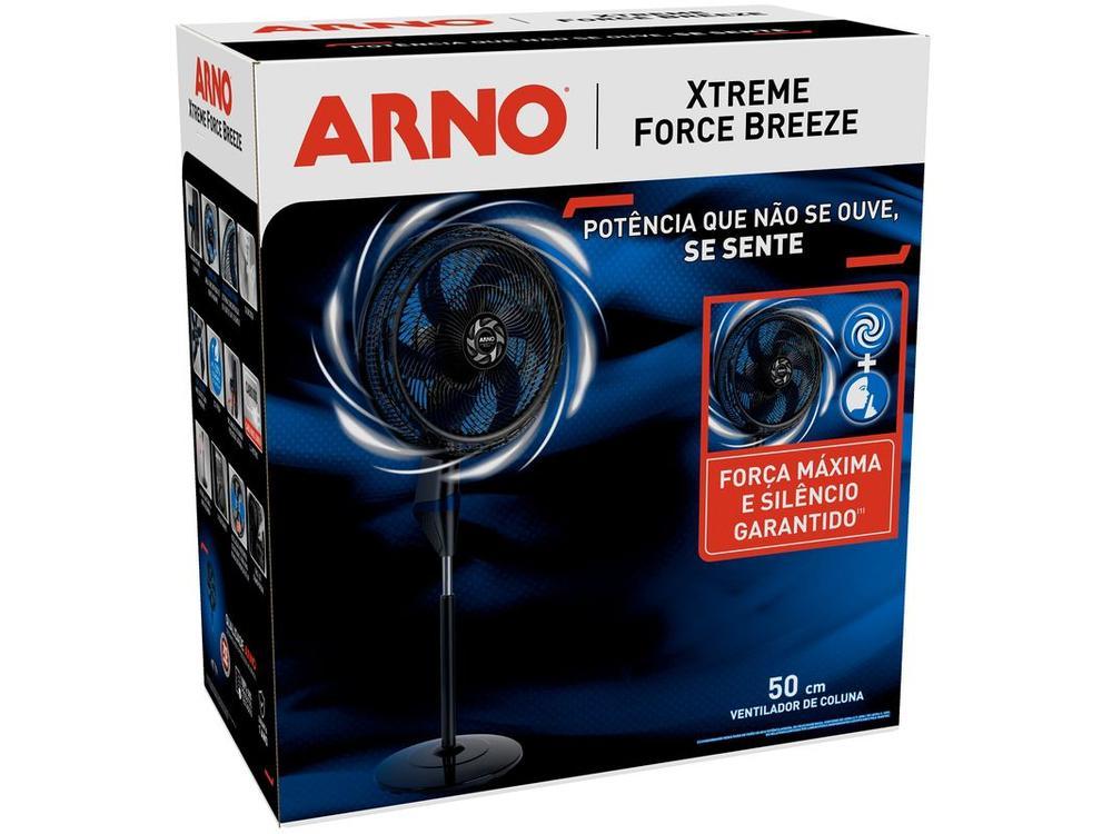 Ventilador de Coluna Arno Xtreme Force Breeze VB52 50cm 6 Pás 3 Velocidades Preto e Azul - 8