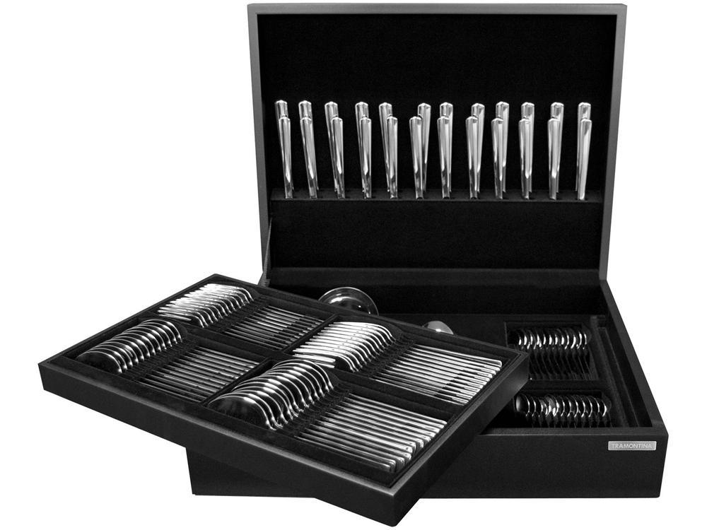 Faqueiro Tramontina Inox 101 Peças Berlin Brilho 66934214 com Estojo - 1
