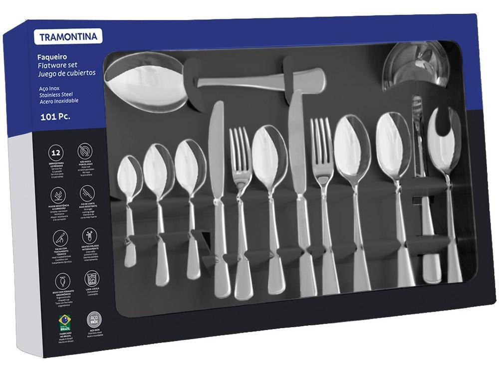 Faqueiro Tramontina Inox 101 Peças Zurique 66986030 - 1