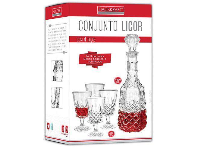 Licoreira de Vidro 1L com 4 Taças Hauskraft - 4