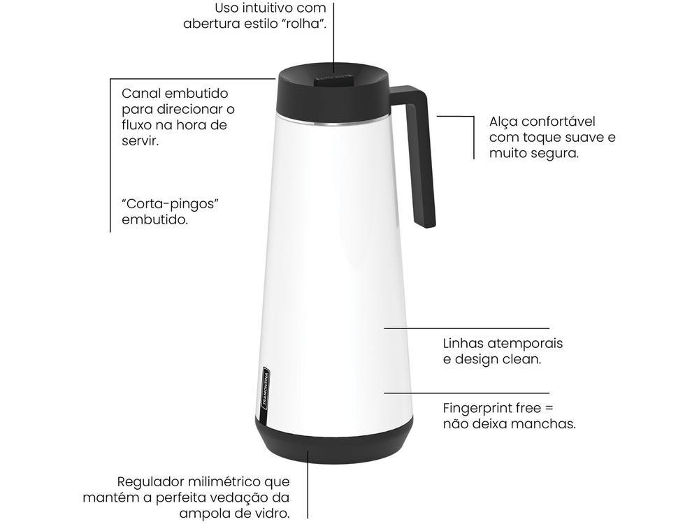 Bule de Chá e Café Térmico com Tampa e Infusor 300ml Tramontina Exata 61644034 - 3