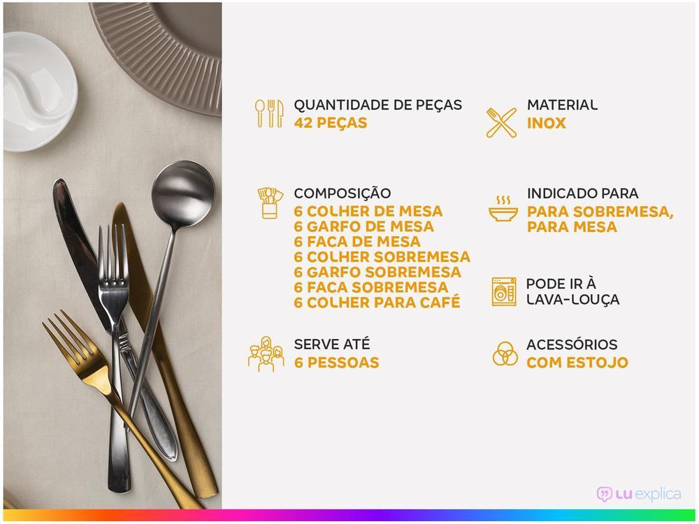 Faqueiro Tramontina Inox 42 Peças Zurique 66986204 com Estojo - 2