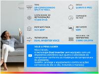 Ar-condicionado Split Hi-Wall LG Dual Inverter Voice +AI 12.000 BTUs Quente e Frio S3-W12JA31A - 12