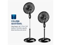 Ventilador de Coluna Mondial Super Power VSP-40C-NB 40cm 6 Pás 3 Velocidades Preto