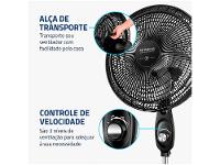 Ventilador de Coluna Mondial Super Power VSP-40C-NB 40cm 6 Pás 3 Velocidades Preto - 7