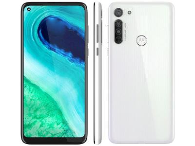 Smartphone Motorola Moto G8 64GB Branco Prisma 4G - 4GB RAM Tela 6,4” Câm. Tripla + Câm. Selfie 8M