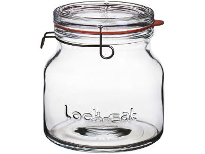 Pote de Vidro Hermético Luigi Bormioli com Tampa Cilíndrico 1,5L Lock Eat Handy