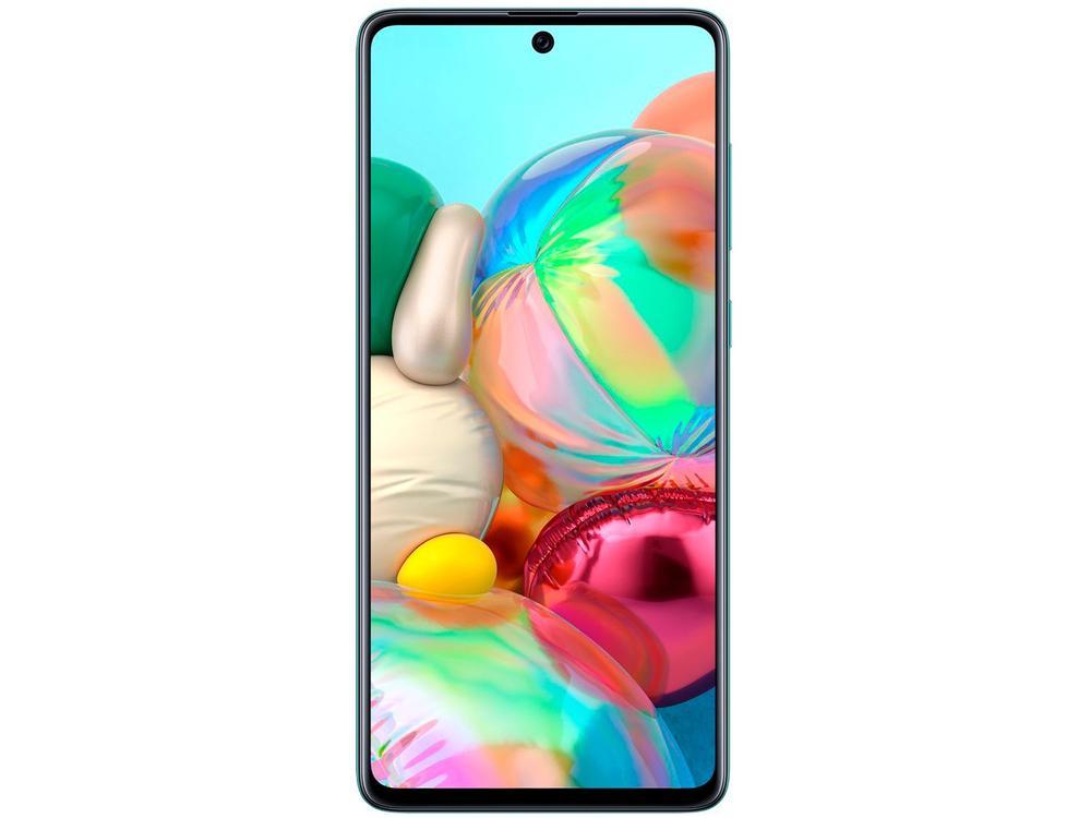 Smartphone Samsung Galaxy A71 128GB Azul 4G - 6GB RAM Tela 6,7” Câm. Quádrupla + Selfie 32MP - 5
