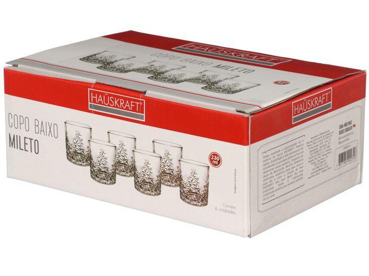 Jogo de Copos de Vidro 230ml 6 Peças Hauskraft Mileto - 3