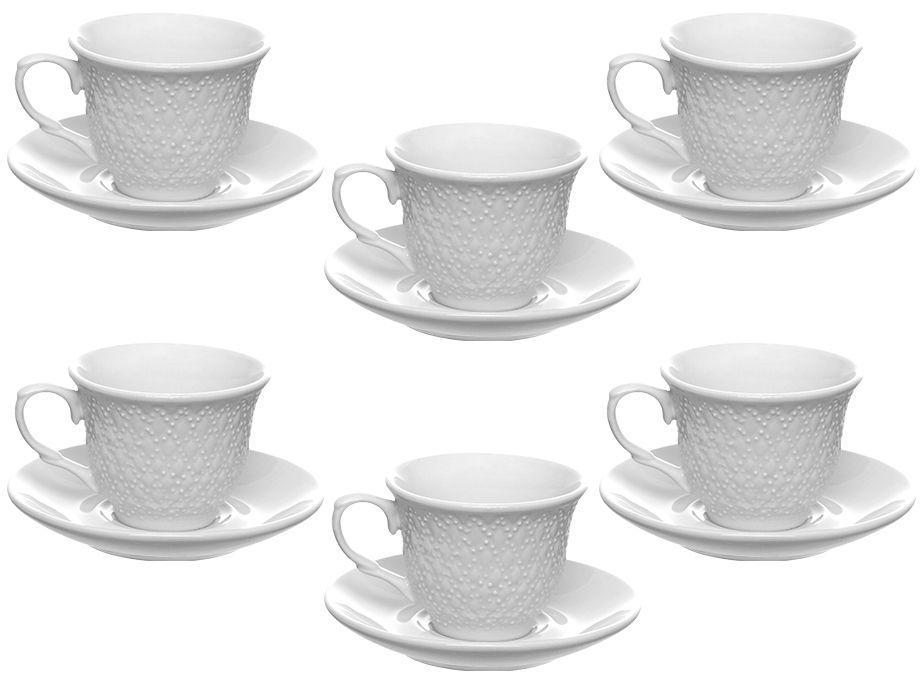 Jogo de Xícaras de Café de Porcelana 80ml Wembley - 1